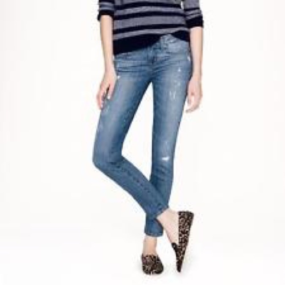 J Crew distressed skinny jeans